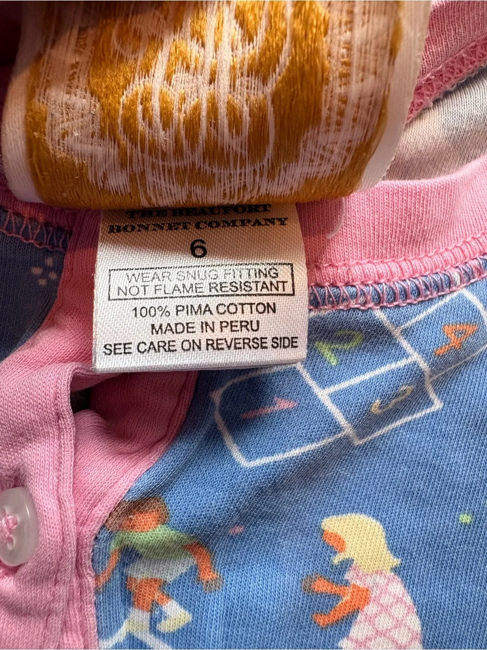 Hanna Andersson Blue & Pink Playground Print Pajama Set